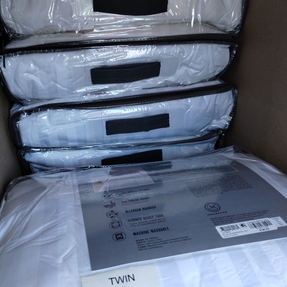 Martha Stewart Collection Allergy Wise Down-Alternative Dobby Stripe Comforter - Picture 6 of 6